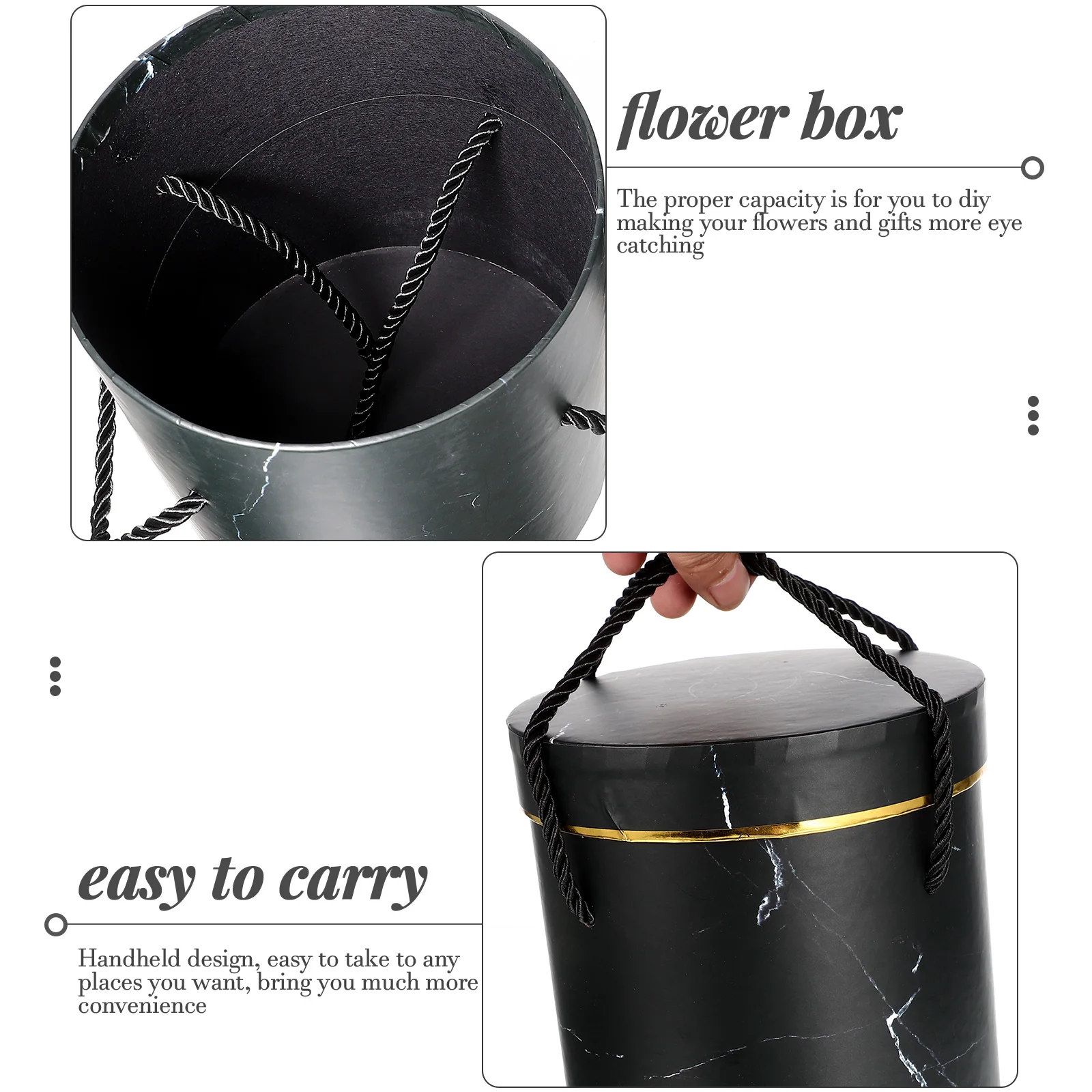 2 Pcs Hand-held Round Flower Bucket Valentine's Day Packaging Empty Decoration Boxes
2 Pcs Hand-held Round Flower Bucket Valentine's Day Packaging Empty Decoration Boxes