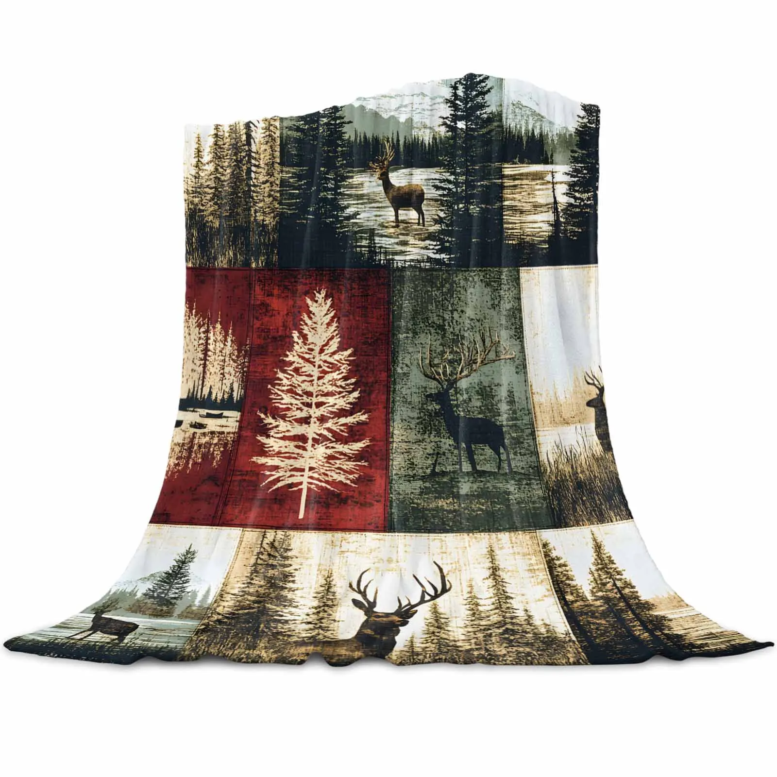 Vintage Stitching Forest Animal Throws Blankets for Sofa Bed Soft Plush Warm Sofa Throw Blanket Holiday Gifts
Vintage Stitching Forest Animal Throws Blankets for Sofa Bed Soft Plush Warm Sofa Throw Blanket Holiday Gifts