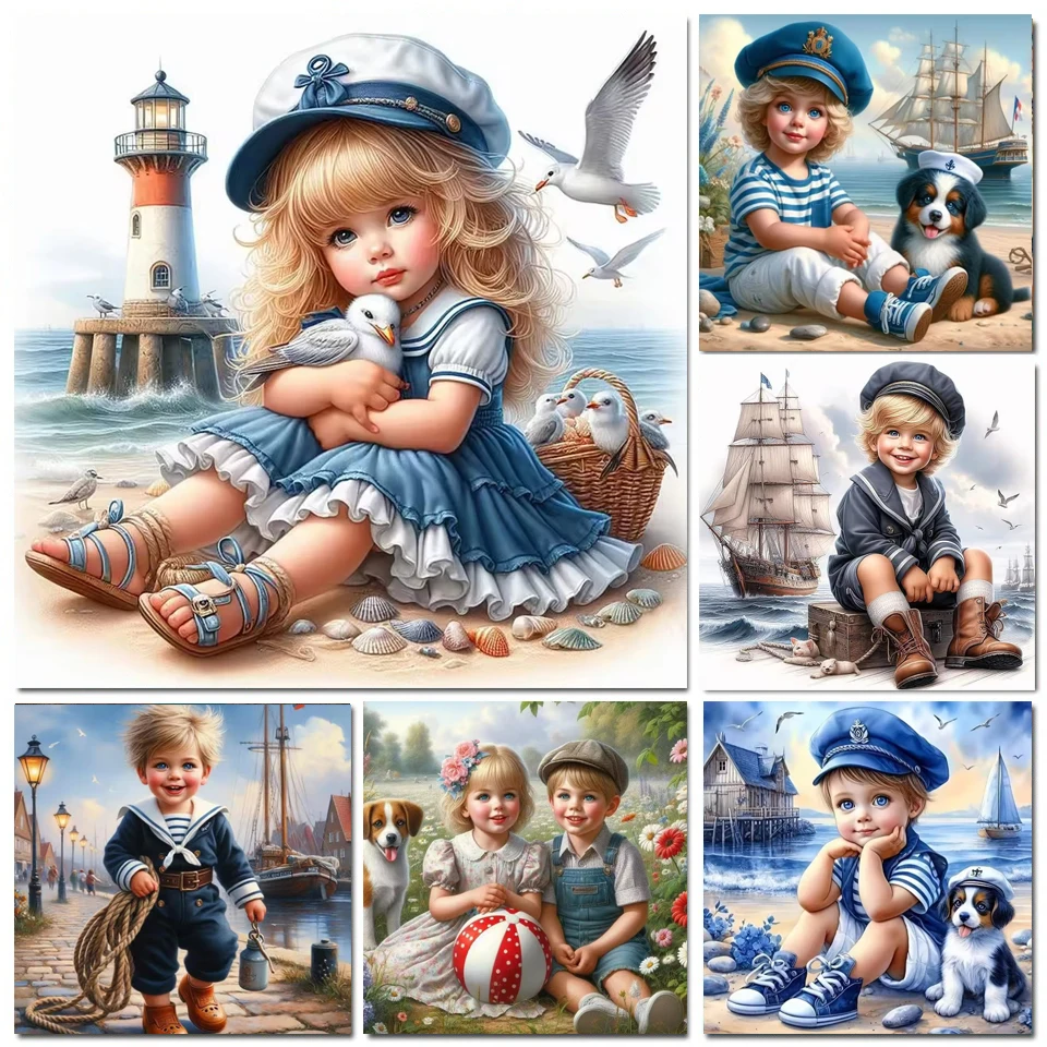 Full Drills Diamond Painting Kid Boy Girl Portrait Picture Of Rhinestones Mosaic Dog DIY Embroidery Seasdie Scenery Home Decor
Full Drills Diamond Painting Kid Boy Girl Portrait Picture Of Rhinestones Mosaic Dog DIY Embroidery Seasdie Scenery Home Decor