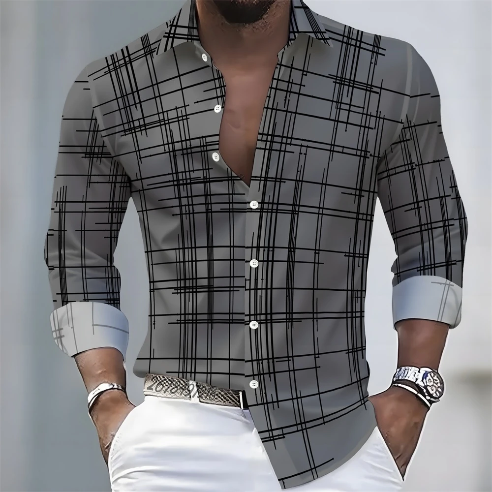 New Men's Striped Long-Sleeved Shirt Fashionable Business Casual Comfortable Buttonmen's Tops Casual Loose Comfortable Shirts
New Men's Striped Long-Sleeved Shirt Fashionable Business Casual Comfortable Buttonmen's Tops Casual Loose Comfortable Shirts