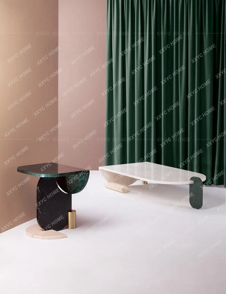 light luxury style home decoration furniture home marble special-shaped coffee table metal side table
light luxury style home decoration furniture home marble special-shaped coffee table metal side table
