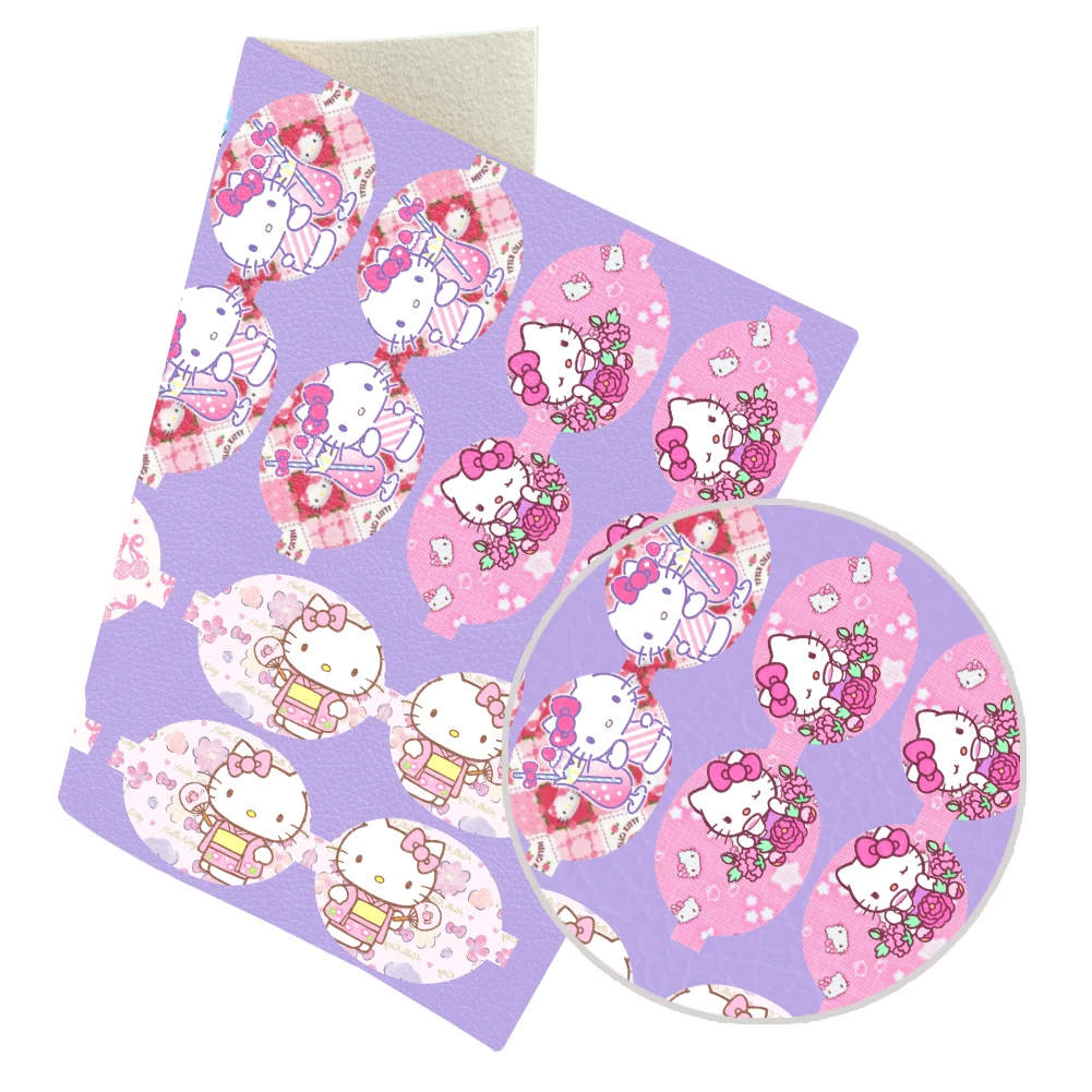 Sanrio cartoon Cute Hello Kitty 22*30 CM Printed Faux Leather Sheets Synthetic Cross Leather Fabric for DIY Earrings Hair Bows
Sanrio cartoon Cute Hello Kitty 22*30 CM Printed Faux Leather Sheets Synthetic Cross Leather Fabric for DIY Earrings Hair Bows