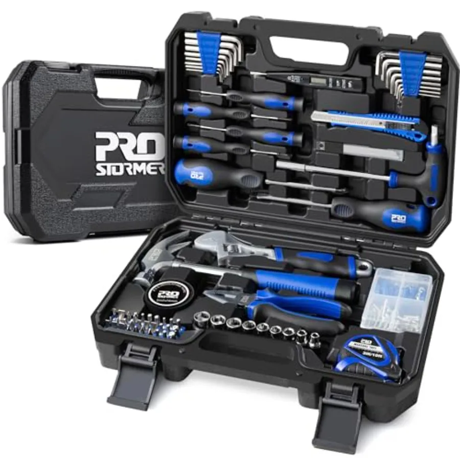 Prostormer 179-Piece Home Tool Kit General Household Hand Tool Set with Portable Storage Box Basic Tools for Apartment Garage O
Prostormer 179-Piece Home Tool Kit General Household Hand Tool Set with Portable Storage Box Basic Tools for Apartment Garage O