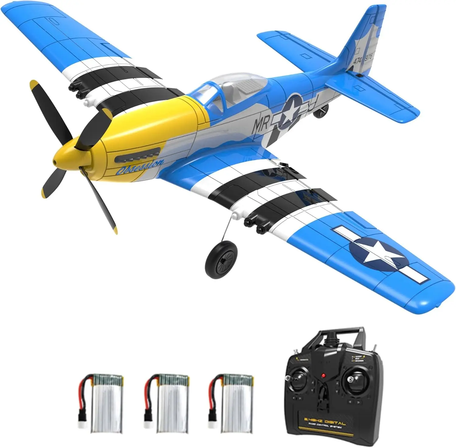 2.4GHz 4CH Ready to Fly Remote Control Airplane with 6-Axis Gyro, RC Plane for Adults Featuring One-Key Aerobatic & One-Key U-Turn, Includes 3 Batteries
2.4GHz 4CH Ready to Fly Remote Control Airplane with 6-Axis Gyro, RC Plane for Adults Featuring One-Key Aerobatic & One-Key U-Turn, Includes 3 Batteries