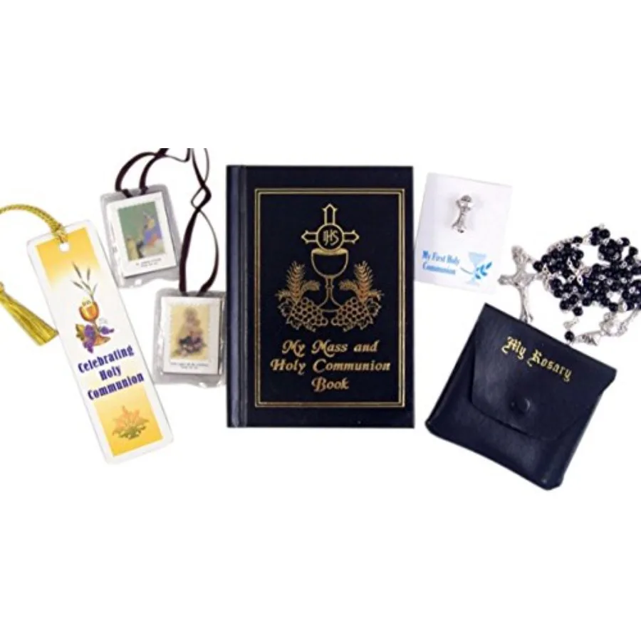 First Communion Gifts for Boys with Rosary Prayer Book Scapular Lapel Pin and Bookmark
First Communion Gifts for Boys with Rosary Prayer Book Scapular Lapel Pin and Bookmark