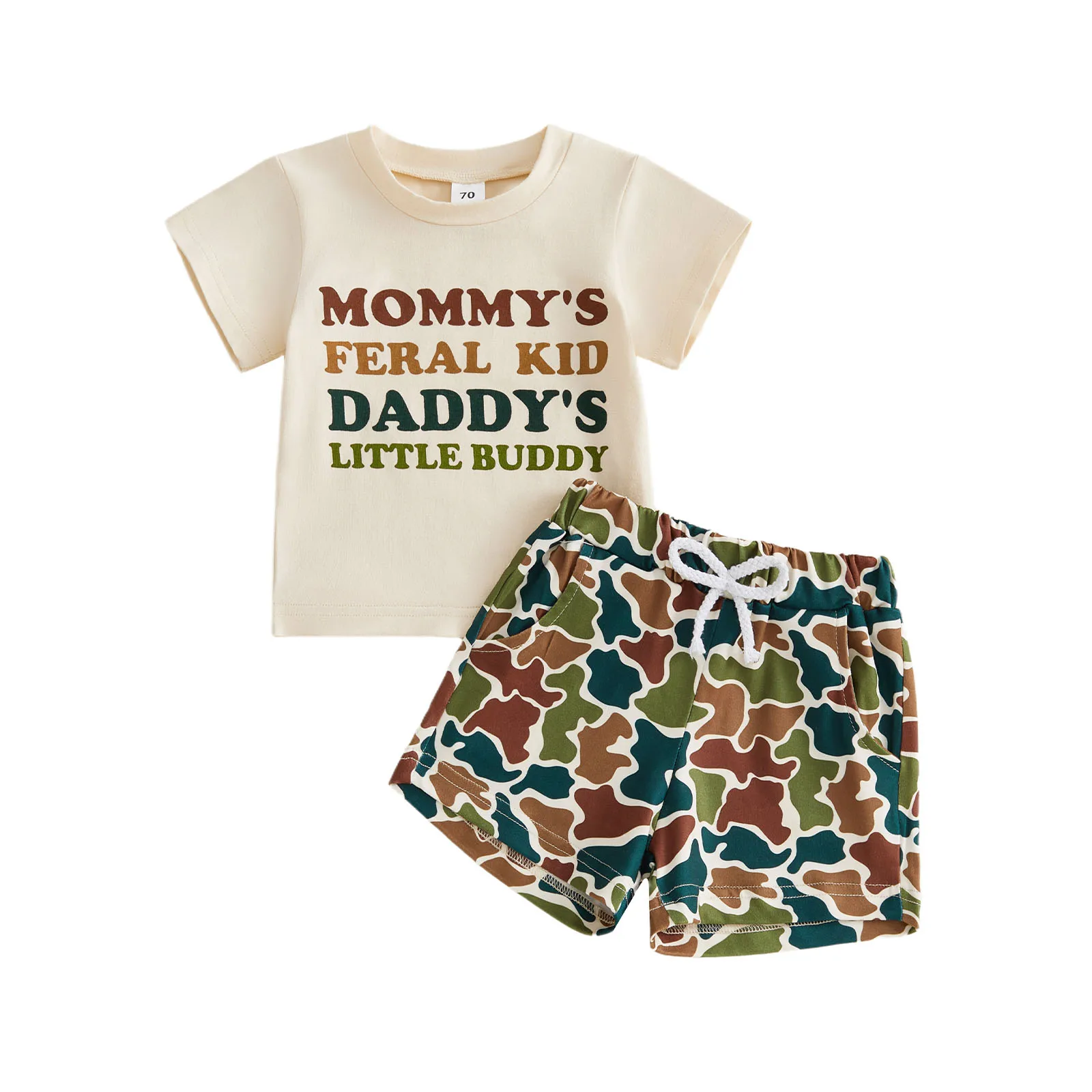 2Pcs Toddler Baby Girls Outfits Summer Short Sleeve Crew Neck Letters Print Tops and Elastic Waist Shorts Set
2Pcs Toddler Baby Girls Outfits Summer Short Sleeve Crew Neck Letters Print Tops and Elastic Waist Shorts Set