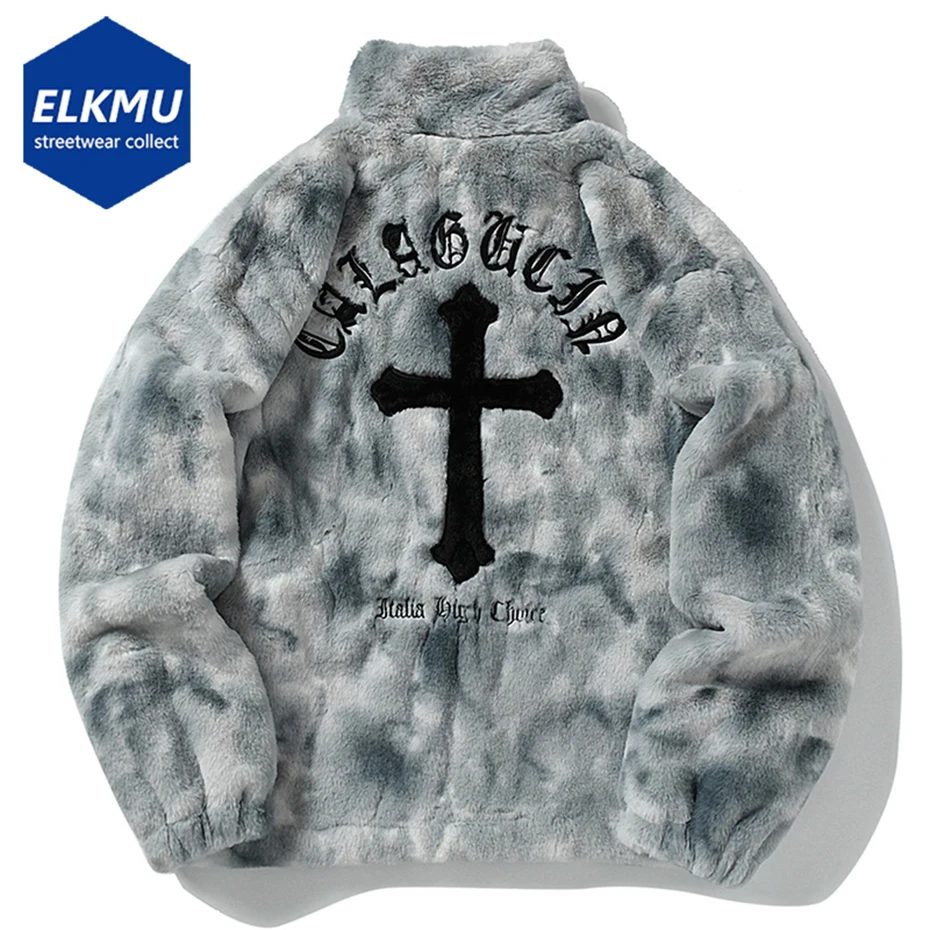 Streetwear Vintage Fleece Jacket Cross Embroidery Oversized Casual Fluffy Fuzzy Zipper Coat Harajuku Hip Hop Men Jackets 2023
Streetwear Vintage Fleece Jacket Cross Embroidery Oversized Casual Fluffy Fuzzy Zipper Coat Harajuku Hip Hop Men Jackets 2023