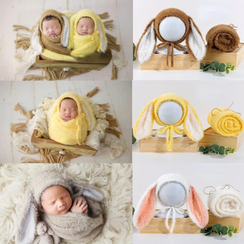 2pcs/set Newborn Photography Hat Wrap Blanket Rabbit Wool Knitted Cap Baby Photoshoot Props Accessories
2pcs/set Newborn Photography Hat Wrap Blanket Rabbit Wool Knitted Cap Baby Photoshoot Props Accessories