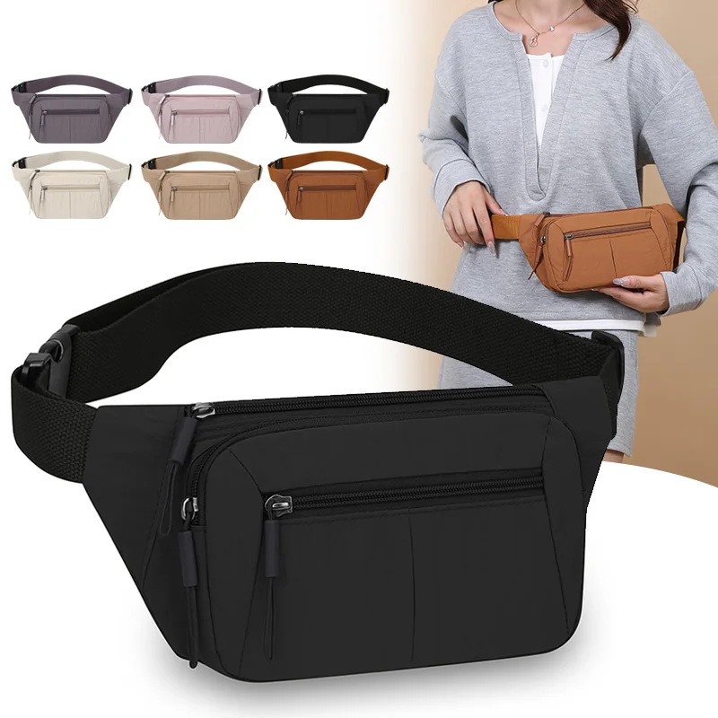Women's Waterproof Nylon Convertible Waist Pack with Adjustable Strap Large Capacity Crossbody Chest Bag for Outdoor Activities
Women's Waterproof Nylon Convertible Waist Pack with Adjustable Strap Large Capacity Crossbody Chest Bag for Outdoor Activities