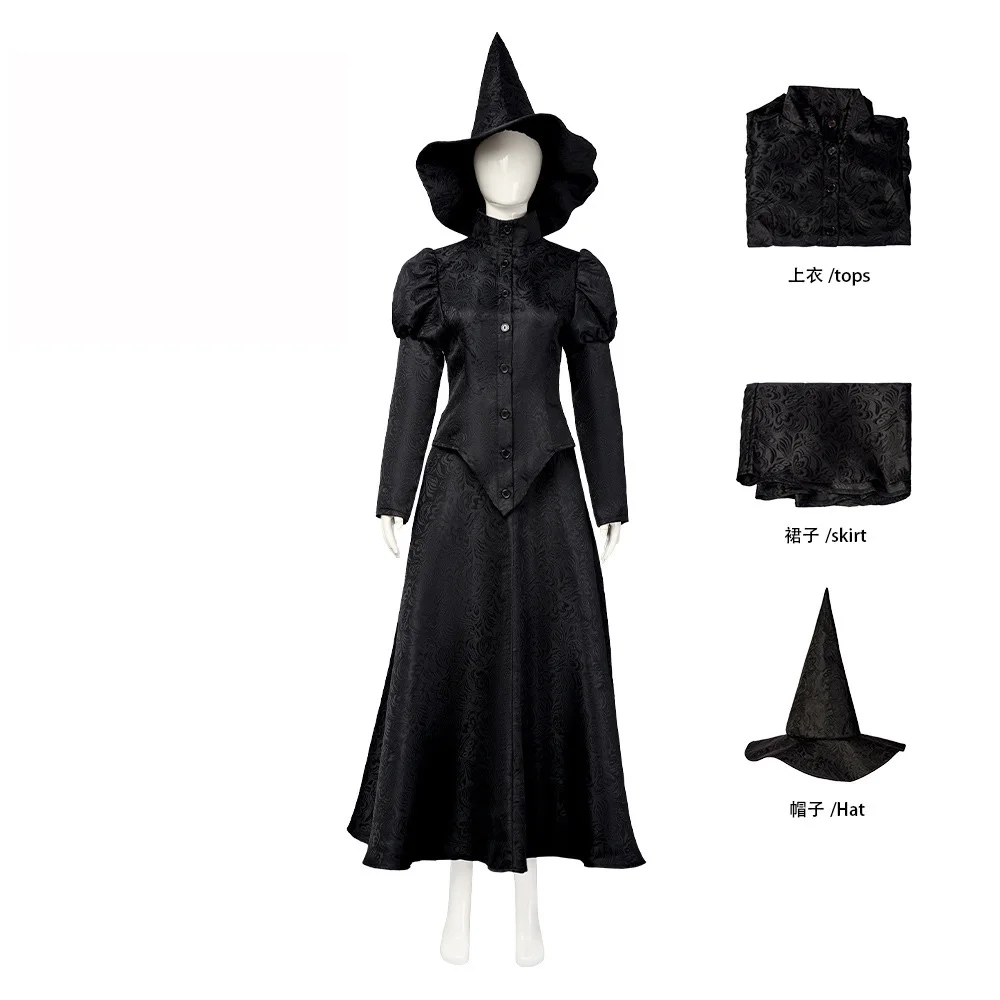 Wicked Cosplay Witches Costumes Glinda Elphaba Clothes Gotic Movie Party Role-playing Suit Black Dress Robe Hat
Wicked Cosplay Witches Costumes Glinda Elphaba Clothes Gotic Movie Party Role-playing Suit Black Dress Robe Hat