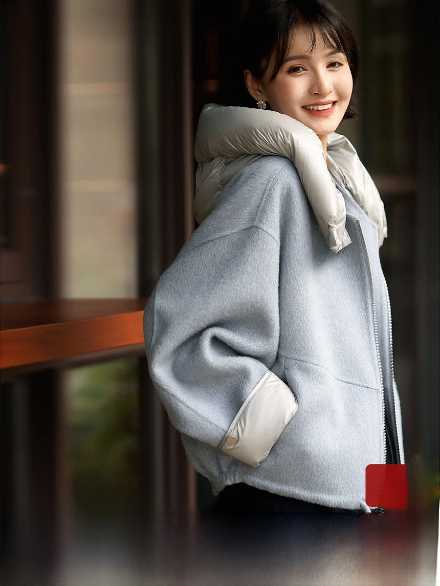 Съемное шерстяное пальто женское, длинное, на молнии, с капюшоном, из сертифицированной шерсти и шерсти альпаки, для весны и осени
Съемное шерстяное пальто женское, длинное, на молнии, с капюшоном, из сертифицированной шерсти и шерсти альпаки, для весны и осени