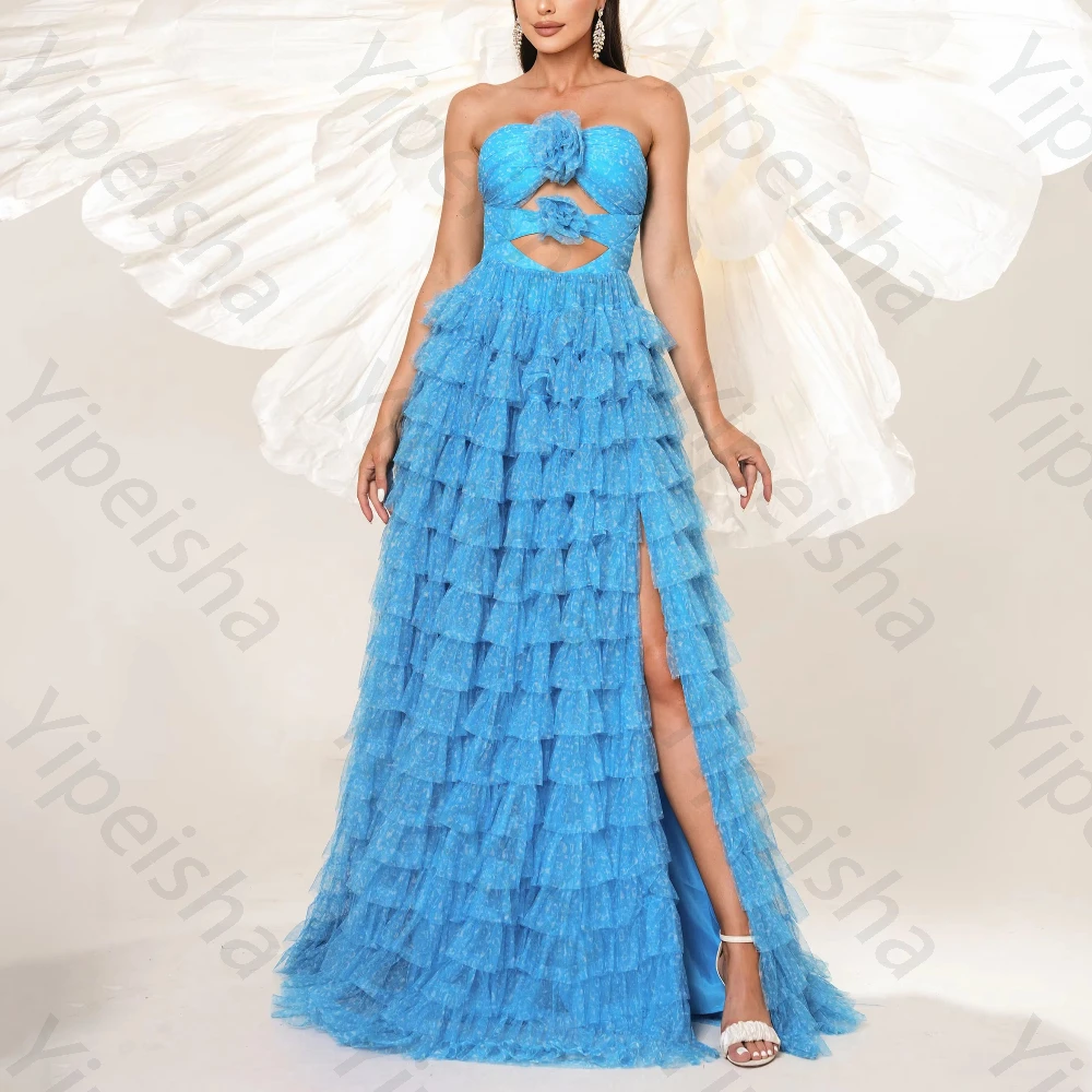 Customized Off Shoulder Sleeveless Tiered Evening Dresses Sexy Backless Side Slit Dress Exquisite High Quality Prom Party Gowns
Customized Off Shoulder Sleeveless Tiered Evening Dresses Sexy Backless Side Slit Dress Exquisite High Quality Prom Party Gowns