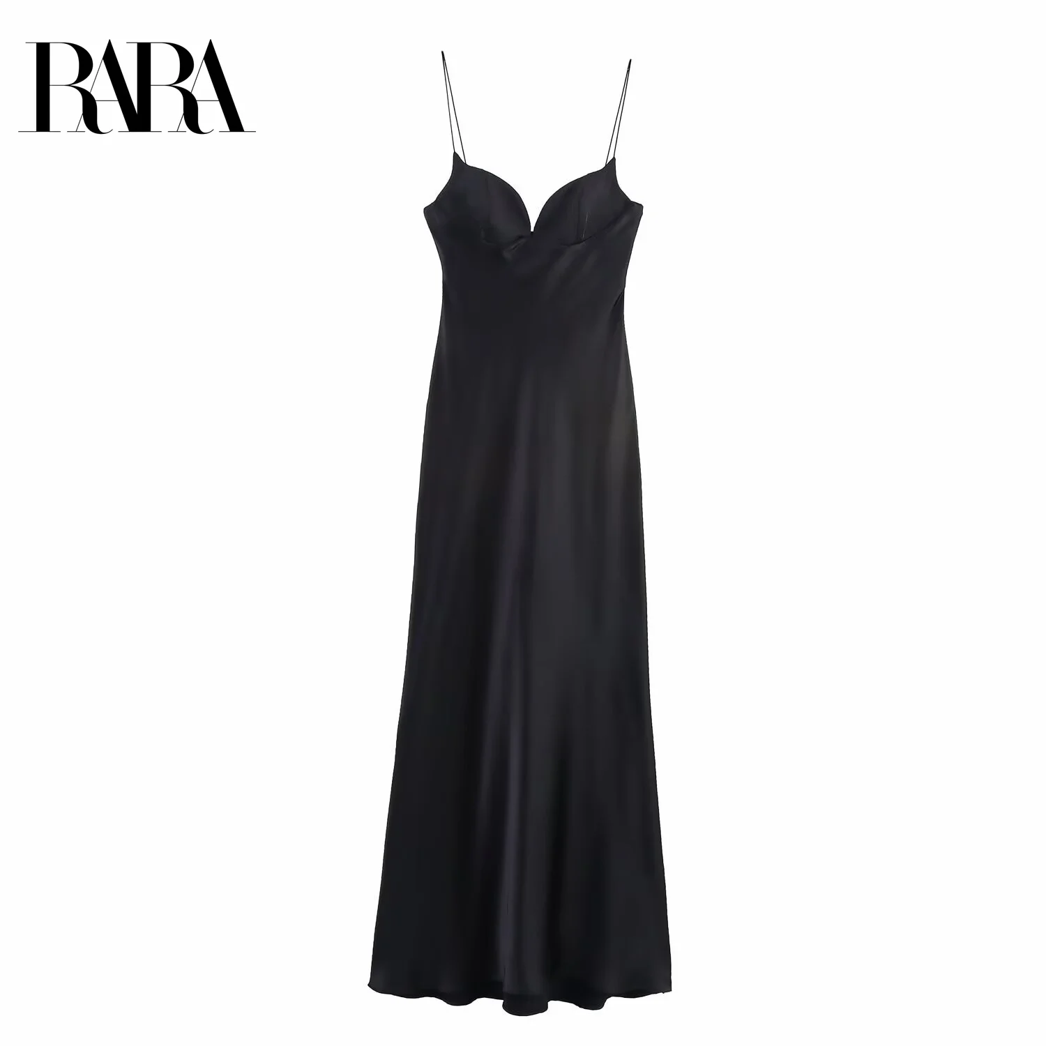 RARA Womens Elegant Sexy Sweetheart Neck Satin - like Texture Sleeveless Off - Shoulder Spaghetti - Strap Mid - length Dress
RARA Womens Elegant Sexy Sweetheart Neck Satin - like Texture Sleeveless Off - Shoulder Spaghetti - Strap Mid - length Dress