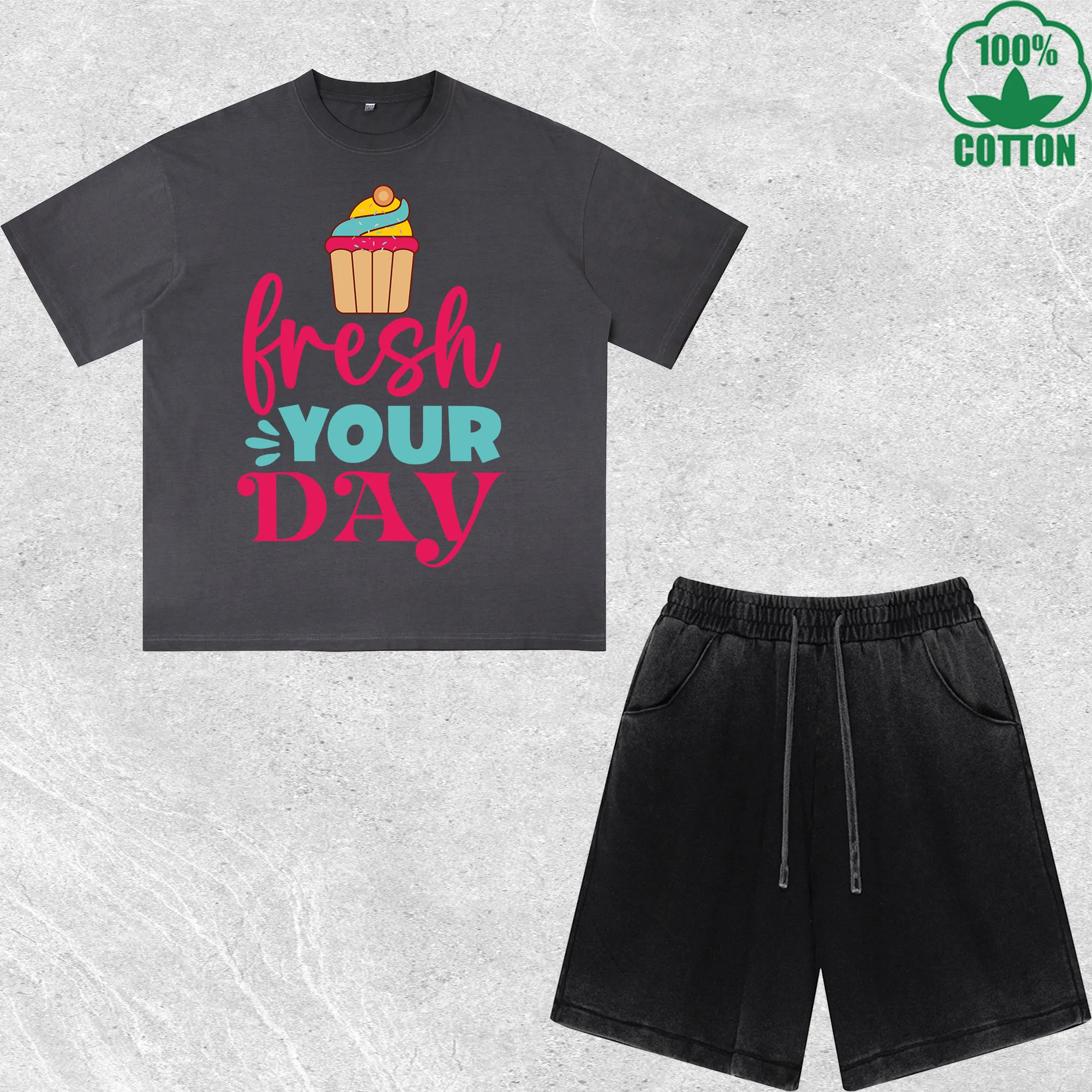 Fresh Your Day Printed Dirty Wash T-Shirt Shorts Set Multicolor Combo Loose Trendy Fashionable 100%Cotton
Fresh Your Day Printed Dirty Wash T-Shirt Shorts Set Multicolor Combo Loose Trendy Fashionable 100%Cotton