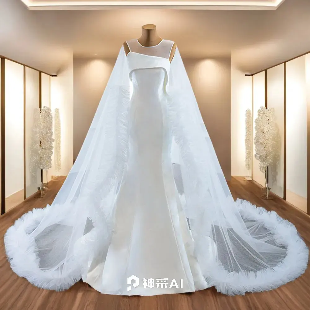 Hire Lnyer O-Neck Lace Up Back Satin Mermaid Wedding Dresses 
Hire Lnyer O-Neck Lace Up Back Satin Mermaid Wedding Dresses