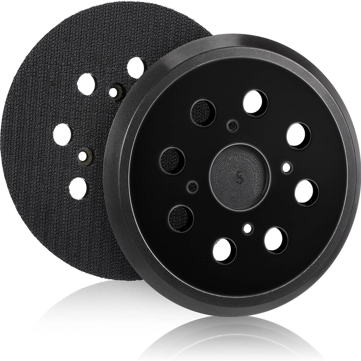 Improved High-Quality 5-Inch Black Set of 2 8-Hole Hook and Loop Orbital Sander Replacement Pads for Enhanced Sanding Performanc
Improved High-Quality 5-Inch Black Set of 2 8-Hole Hook and Loop Orbital Sander Replacement Pads for Enhanced Sanding Performanc