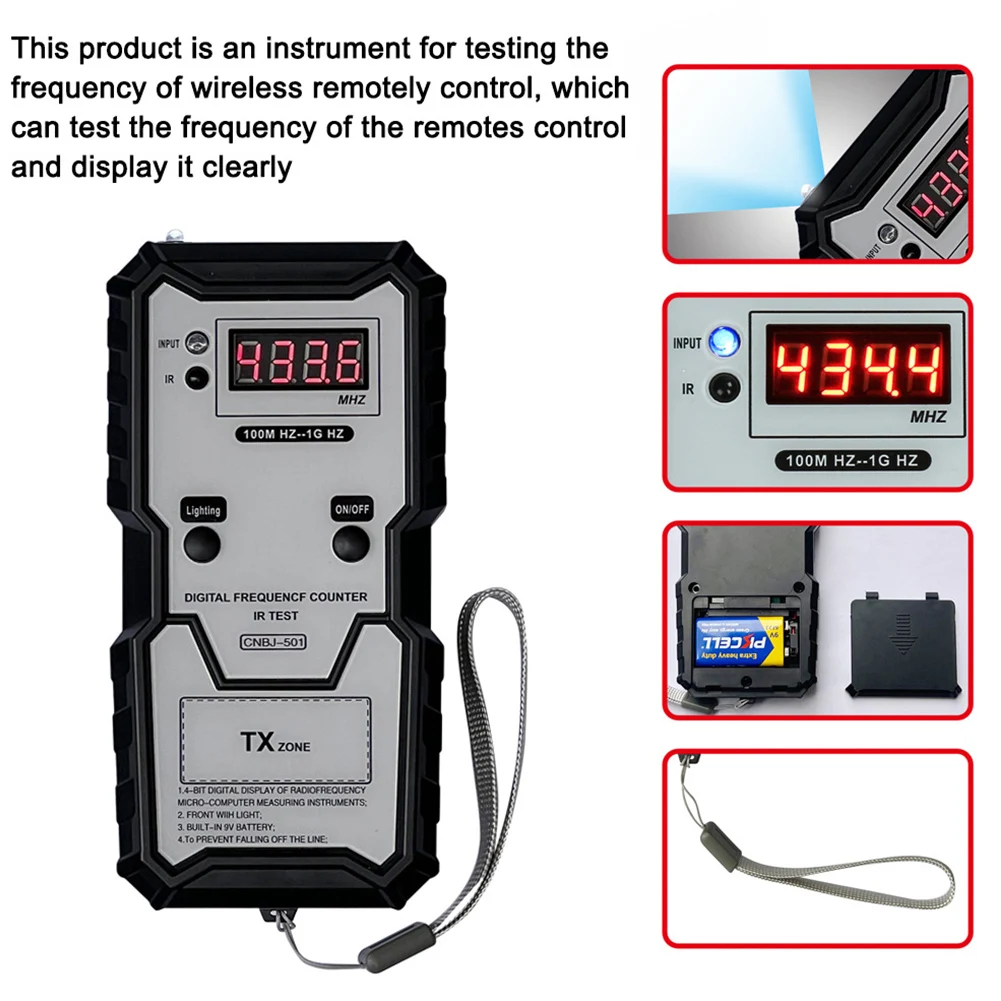 Car Frequency Infrared Tester High Acuracy Car Remote Controller Frequency Tester Wear Risistant for Vehicle for Configure Keys