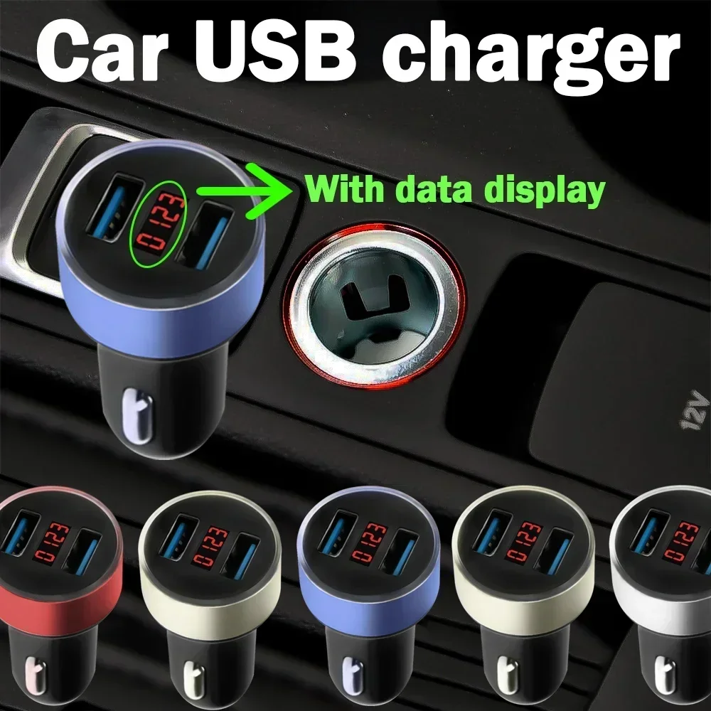 Car Charger Dual USB 3.1A Adapter Cigarette Lighter LED Voltmeter For All Types Mobile Phone Charger Smart Dual USB Charging
Car Charger Dual USB 3.1A Adapter Cigarette Lighter LED Voltmeter For All Types Mobile Phone Charger Smart Dual USB Charging