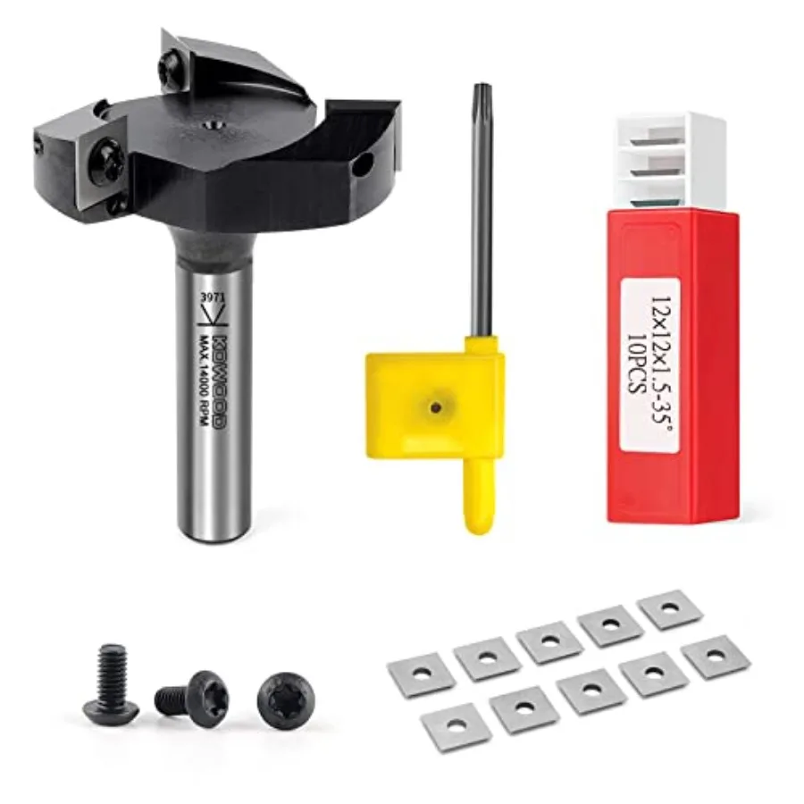 CNC Spoilboard Surfacing Router bit 1/2'' Shank 2-23/64'' Cut Dia 15/32'' Cut Length 3 Wings Professional Woodworking Spoilboar
CNC Spoilboard Surfacing Router bit 1/2'' Shank 2-23/64'' Cut Dia 15/32'' Cut Length 3 Wings Professional Woodworking Spoilboar
