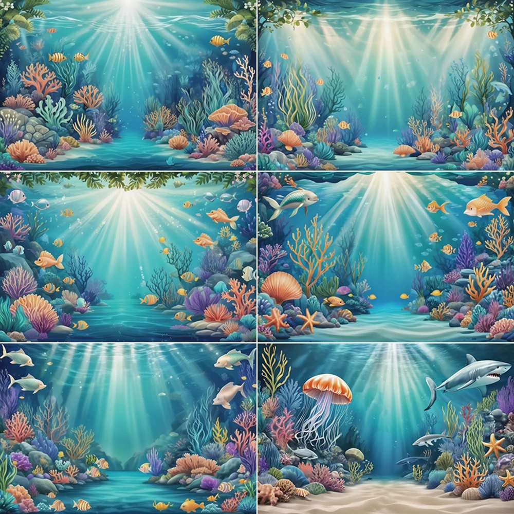 MOON.QG Custom Baby Birthday 1 Year Photography Backdrop Ocean Underwater Coral Sand Background Children Studio Photozone Props
MOON.QG Custom Baby Birthday 1 Year Photography Backdrop Ocean Underwater Coral Sand Background Children Studio Photozone Props