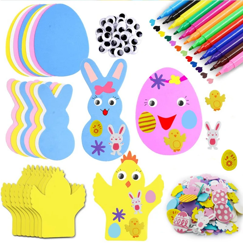 190PCS DIY Foam Stickers Kit Egg Bunny Chick Self-Adhesive Glitter Foam Stickers for Crafts
190PCS DIY Foam Stickers Kit Egg Bunny Chick Self-Adhesive Glitter Foam Stickers for Crafts