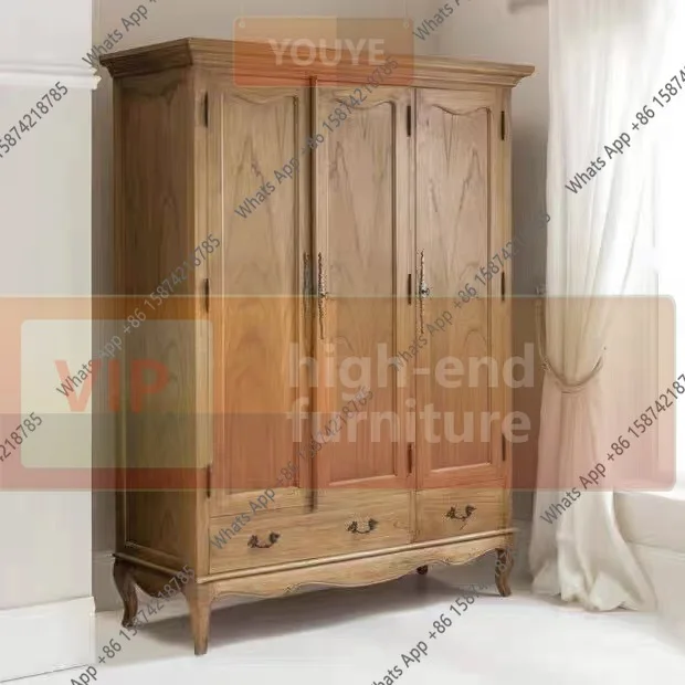 QA American country solid wood oak double door wardrobe French retro old weathered gray children's wardrobe flat open wood wardr
QA American country solid wood oak double door wardrobe French retro old weathered gray children's wardrobe flat open wood wardr