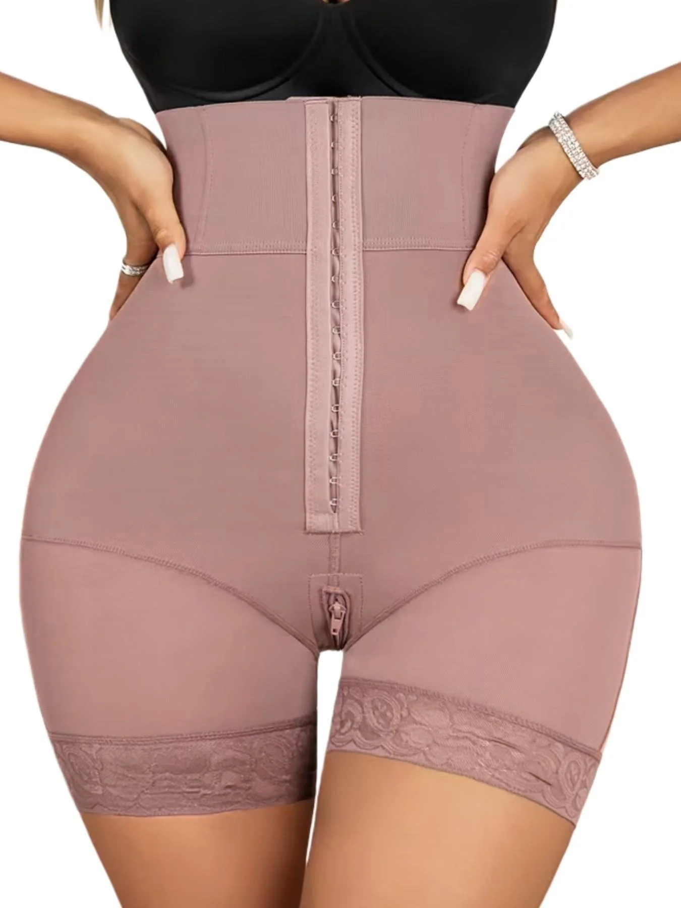 Women's High Waist Hook Tight-Fitting Shapewear Trim Tummy Control Butt Lifting Solid Color Waist Trainer Compression Shorts
Women's High Waist Hook Tight-Fitting Shapewear Trim Tummy Control Butt Lifting Solid Color Waist Trainer Compression Shorts