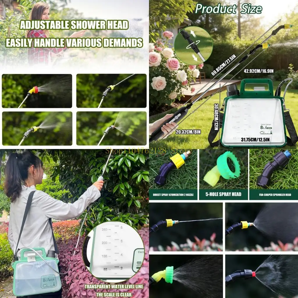 Rechargeable 8L Outdoor Sprayer flexible Frame 1500mAh Energy Supply Watering Device best sale
Rechargeable 8L Outdoor Sprayer flexible Frame 1500mAh Energy Supply Watering Device best sale