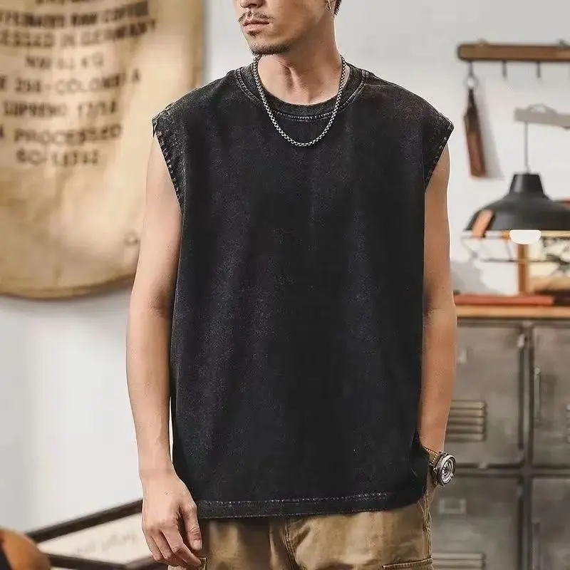 2025 Summer New cotton Men's Washed Cotton Tank Tops Muscle Gym Sleeveless Workout T Shirts Running Beach Loose Tees
2025 Summer New cotton Men's Washed Cotton Tank Tops Muscle Gym Sleeveless Workout T Shirts Running Beach Loose Tees