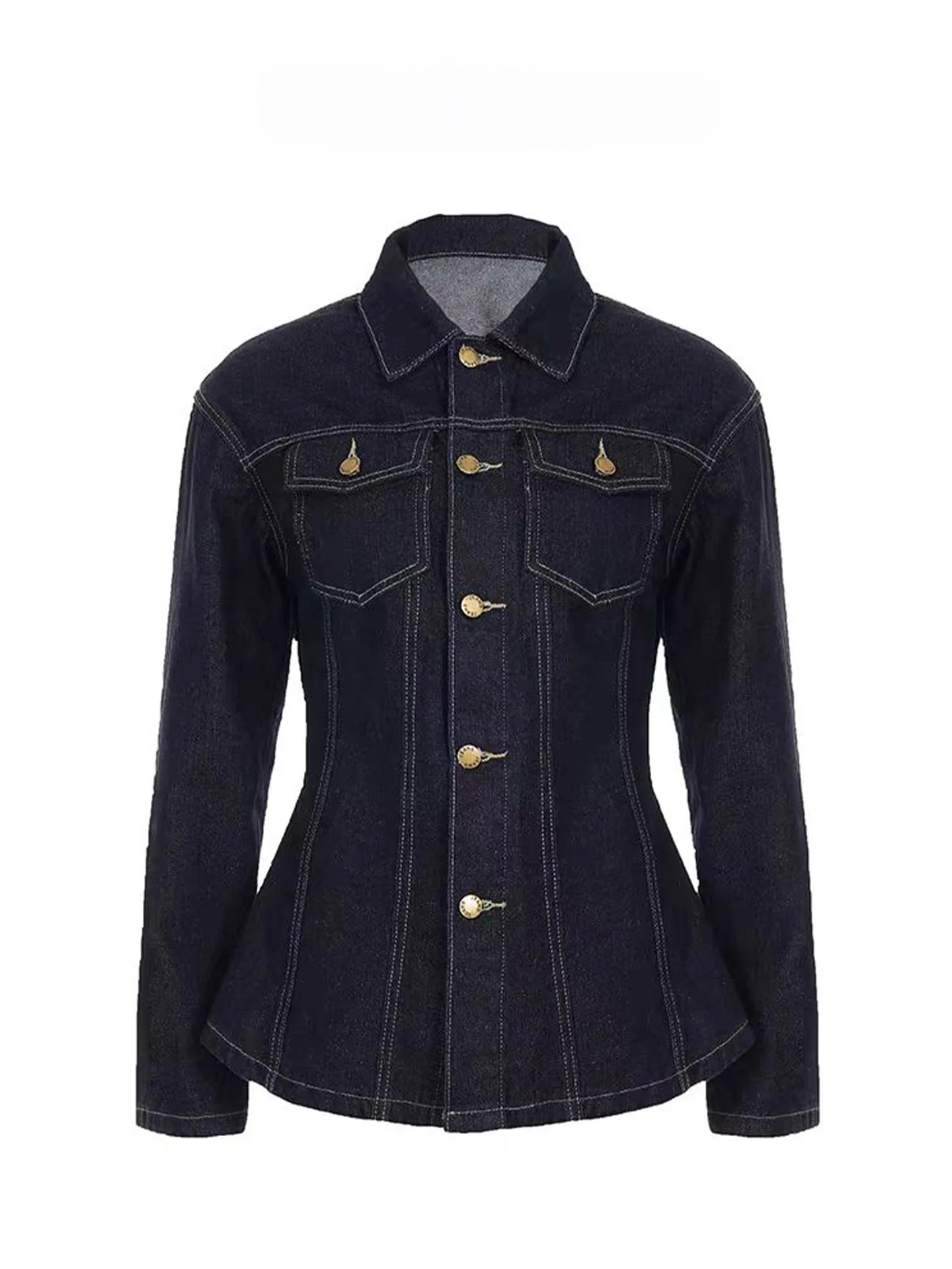 Retro American Denim Jacket Women's Loose Silhouette Short Style Spring Autumn Workwear Jacket Quality Fabric Ladies Coat
Retro American Denim Jacket Women's Loose Silhouette Short Style Spring Autumn Workwear Jacket Quality Fabric Ladies Coat