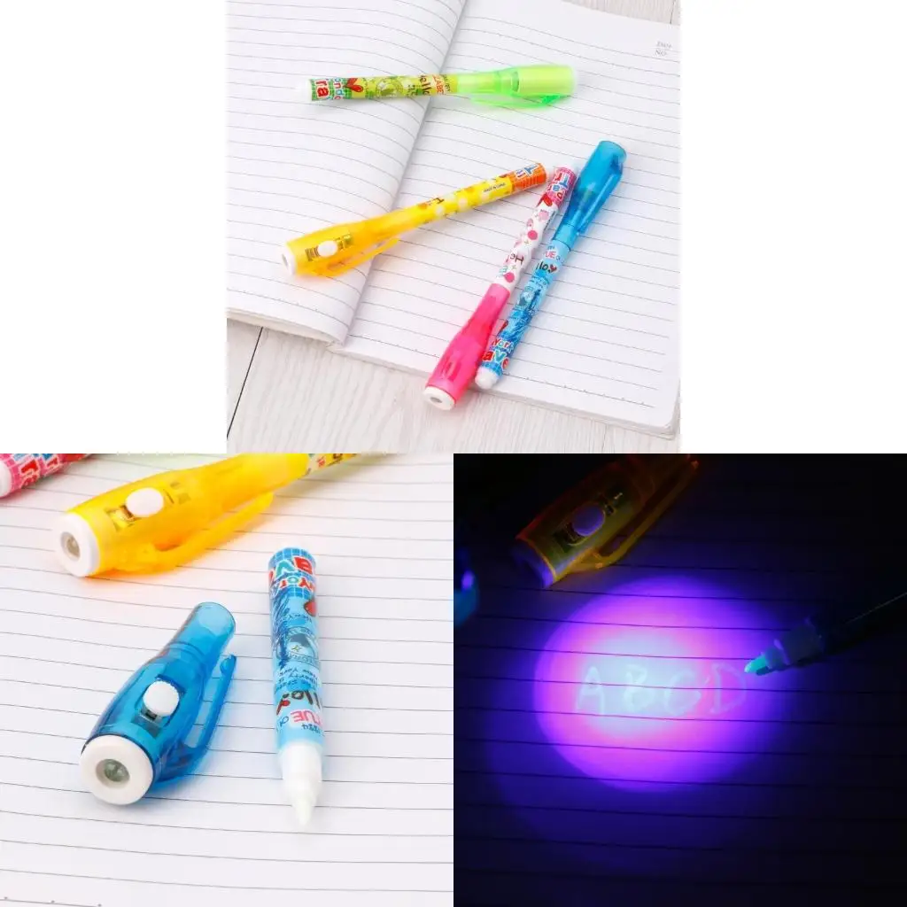 4 Invisible Disappearing Marker Pen Secret for Spy Message Writer with Light for Fun Activity Entertainment Kid G
4 Invisible Disappearing Marker Pen Secret for Spy Message Writer with Light for Fun Activity Entertainment Kid G