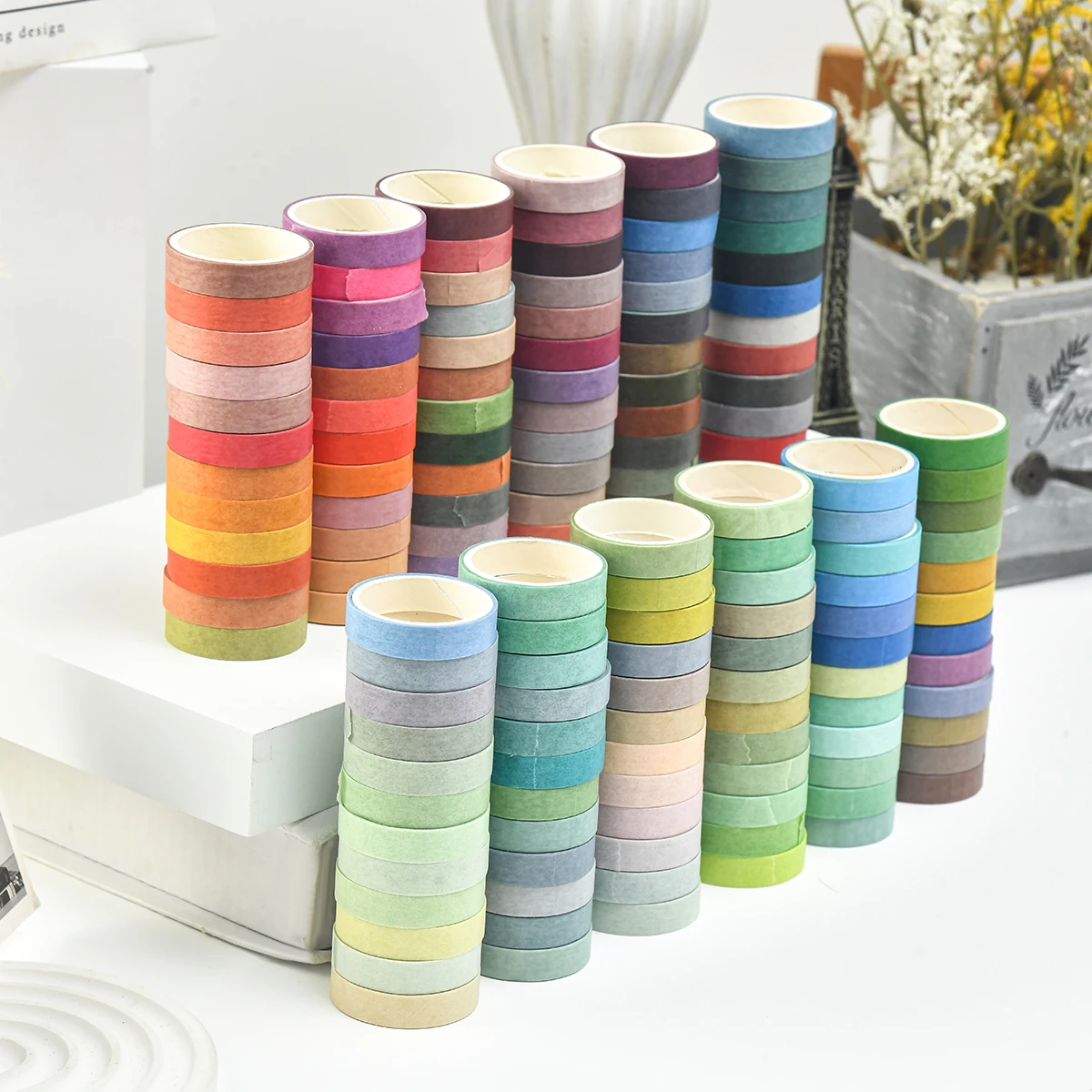 48-рулонный набор минималистской однотонной ленты, в пастельных цветах миндального печенья, скрапбукинга, журнала, декоративных материалов для диорамы
48-рулонный набор минималистской однотонной ленты, в пастельных цветах миндального печенья, скрапбукинга, журнала, декоративных материалов для диорамы