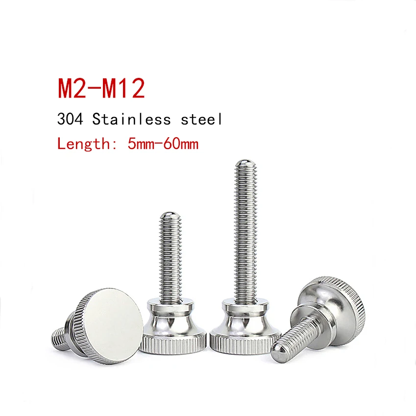 304 Stainless Steel High Head Knurled Finger Screw, Manually Adjustable Screw M2 M3 M4 M5 M6 M8 M10 M12
304 Stainless Steel High Head Knurled Finger Screw, Manually Adjustable Screw M2 M3 M4 M5 M6 M8 M10 M12