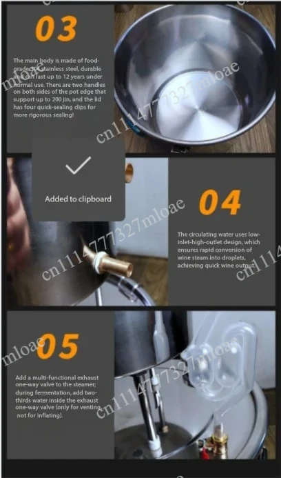 Stainless Steel Distilled Liquor Alcohol Brewing Equipment Kit for Water, Alcohol and Oil Household 10L 22L
Stainless Steel Distilled Liquor Alcohol Brewing Equipment Kit for Water, Alcohol and Oil Household 10L 22L