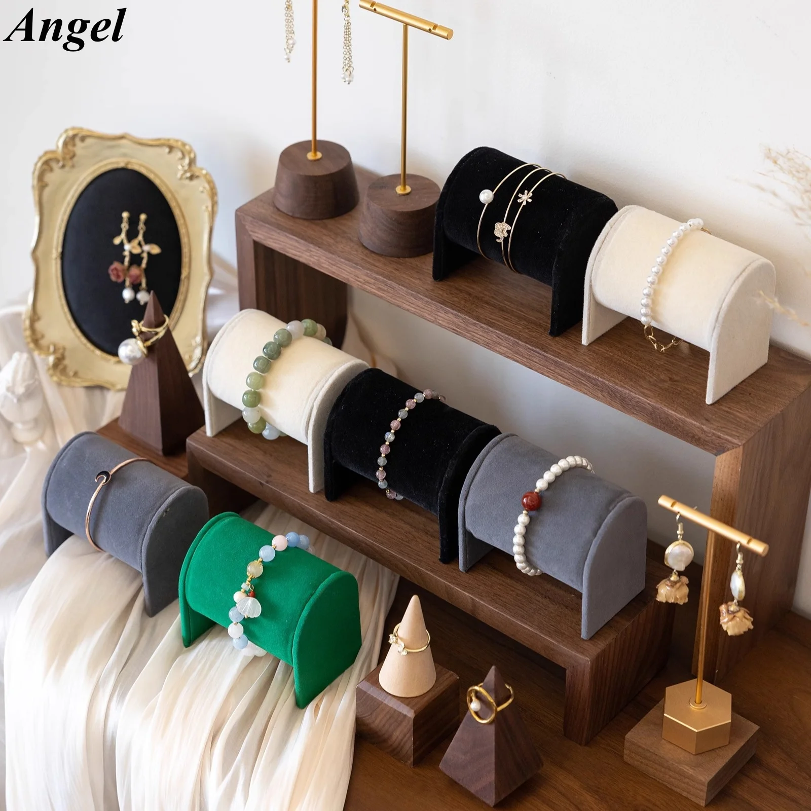Многослойная деревянная подставка для браслетов, стенд для ювелирных изделий для браслетов с хрустальными бусинами, часов, ожерелий, подставки для рук Dis 
Многослойная деревянная подставка для браслетов, стенд для ювелирных изделий для браслетов с хрустальными бусинами, часов, ожерелий, подставки для рук Dis
