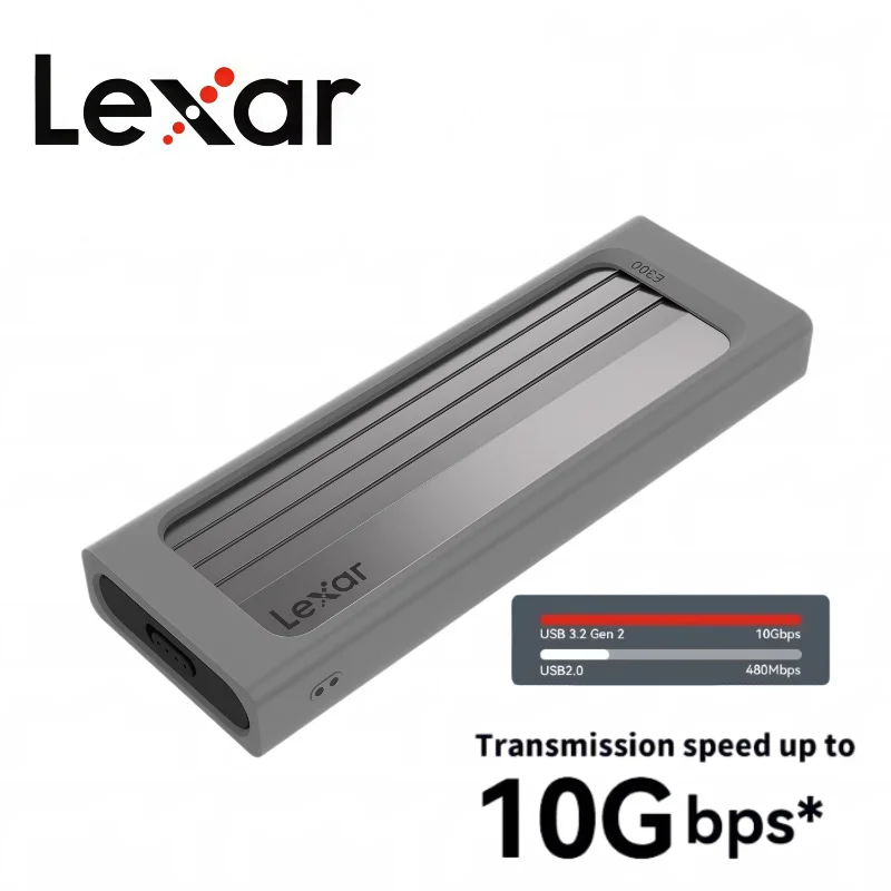 Original Lexar E300 M.2 SSD Enclosure USB 3.2 Gen 2 Type C Mobile External Hard Disk Case for 2230 / 2242 / 2260 / 2280 NVMe SSD
Original Lexar E300 M.2 SSD Enclosure USB 3.2 Gen 2 Type C Mobile External Hard Disk Case for 2230 / 2242 / 2260 / 2280 NVMe SSD