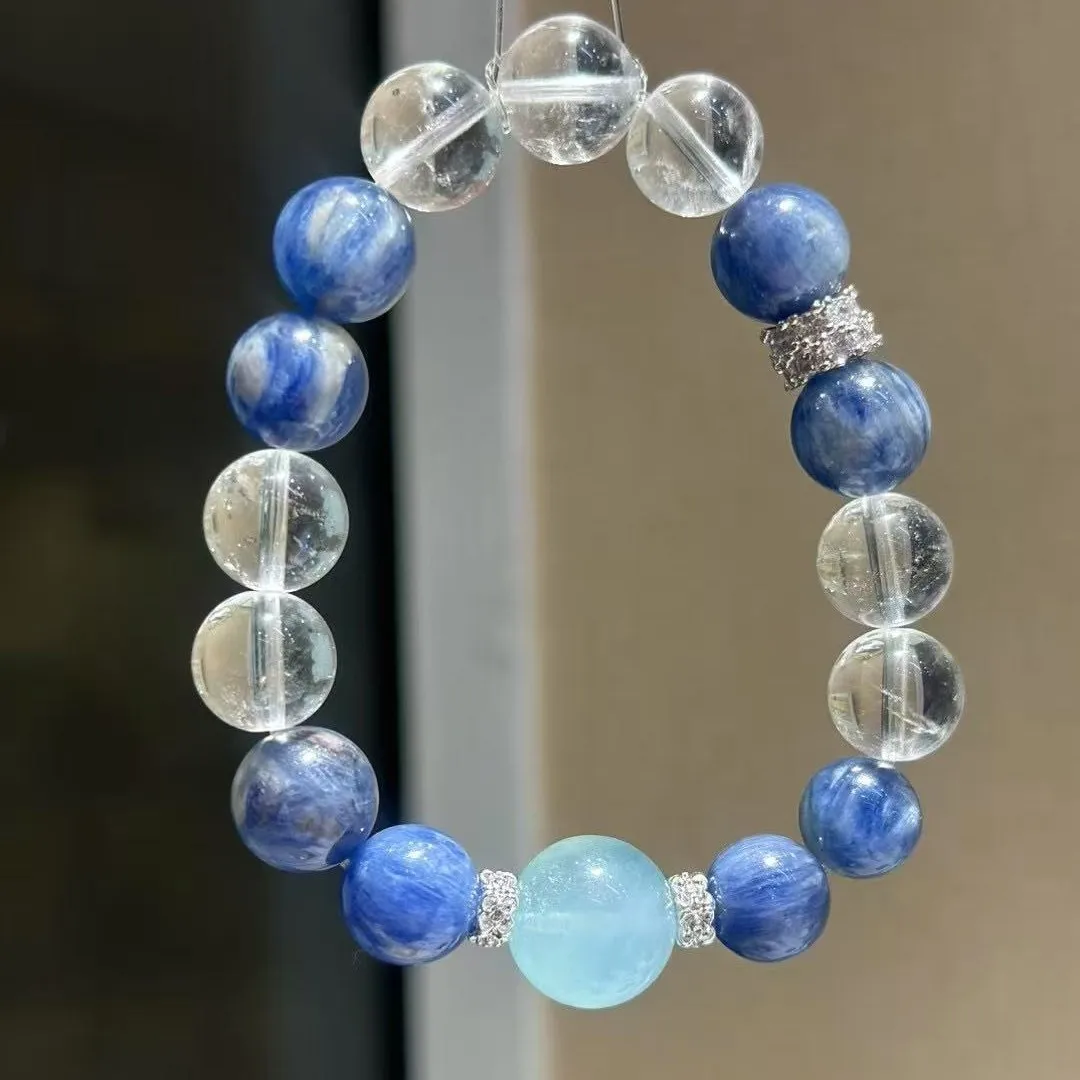 Natural Crystal Bracelet Women's Blue, White Crystal, Light Luxury Niche Design Bracelet.
Natural Crystal Bracelet Women's Blue, White Crystal, Light Luxury Niche Design Bracelet.