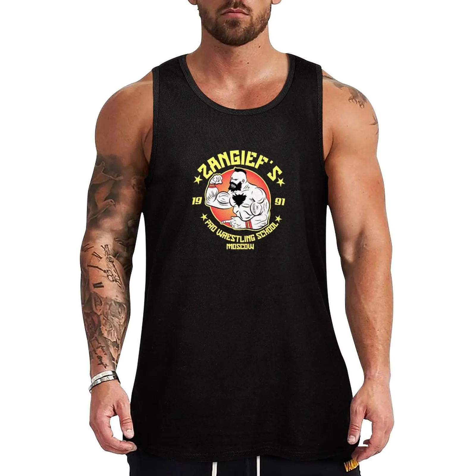 Zangief's wrestling school Tank Top Casual Loose Tank Top Sleeveless Summer Beach Shirt
Zangief's wrestling school Tank Top Casual Loose Tank Top Sleeveless Summer Beach Shirt
