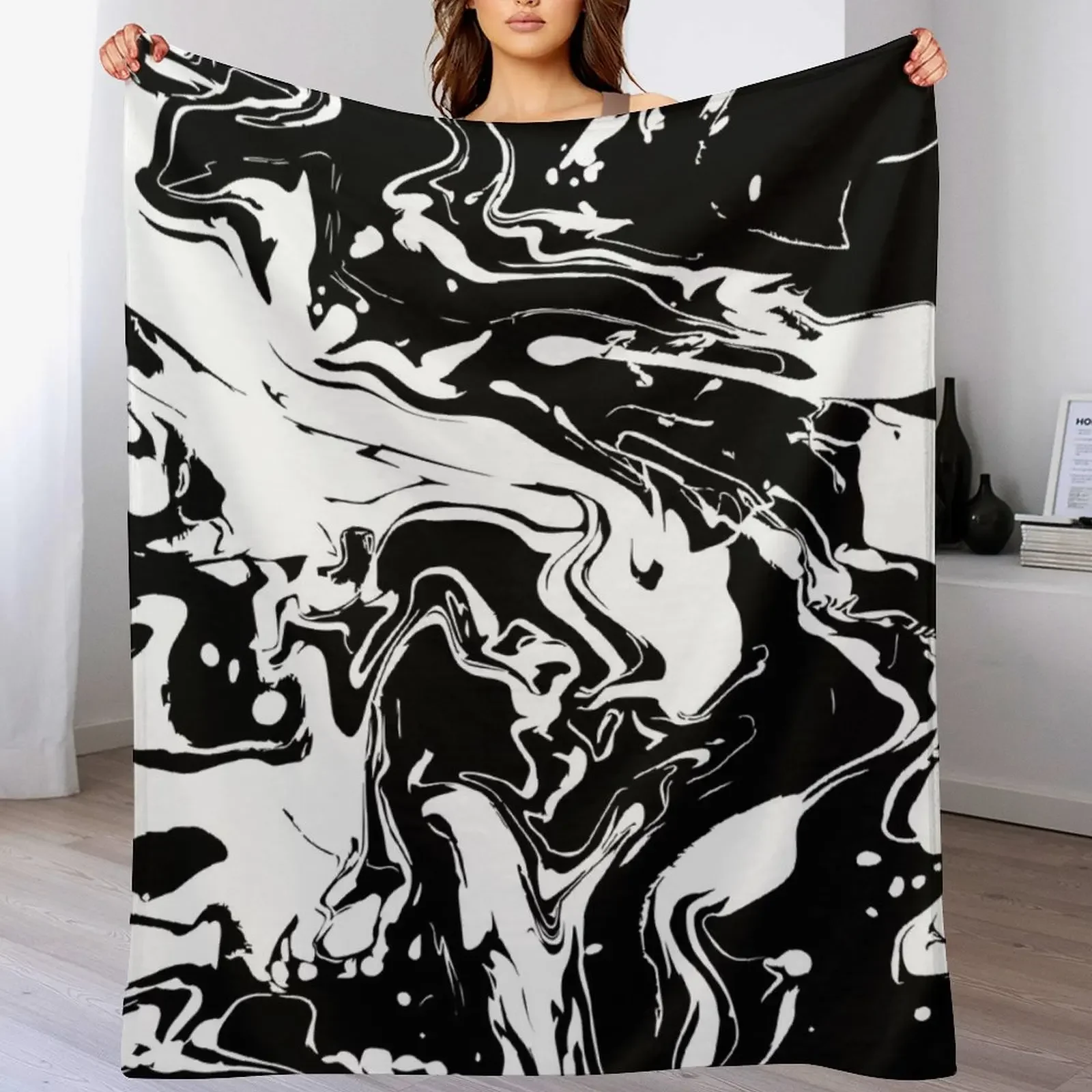 Black and White Swirls Throw Blanket Sofa Quilt Bed Cute Plaid Bed Fashionable Blankets
Black and White Swirls Throw Blanket Sofa Quilt Bed Cute Plaid Bed Fashionable Blankets