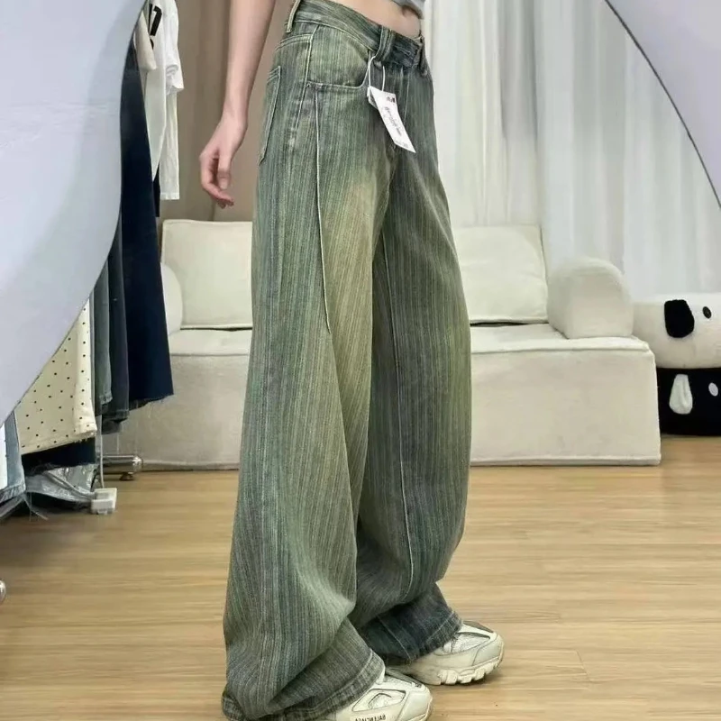 American Retro Jacquard Straight Jeans for Women 2025 Autumn New High Waist Loose Slimming Success Wide Leg Pants
American Retro Jacquard Straight Jeans for Women 2025 Autumn New High Waist Loose Slimming Success Wide Leg Pants