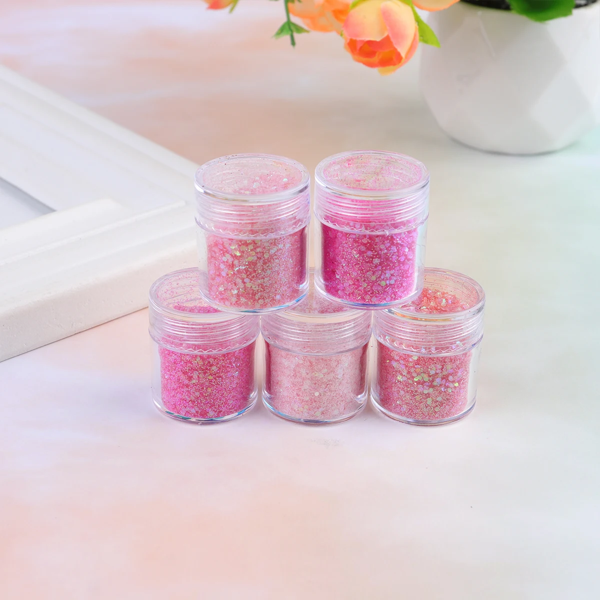 5 Pcs Sequin Glitter Set Eyeshadow Powder for Nail Art Essential Sequins Dipping Gradient Nails Shimmering Manicure
5 Pcs Sequin Glitter Set Eyeshadow Powder for Nail Art Essential Sequins Dipping Gradient Nails Shimmering Manicure