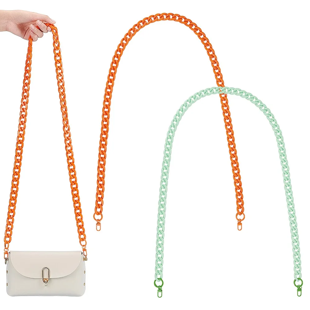 2Pcs 2 Colors Acrylic Chain Bag Straps with Alloy Swivel Clasp Spring Gate Rings for Bag Handle Replacement Accessories
2Pcs 2 Colors Acrylic Chain Bag Straps with Alloy Swivel Clasp Spring Gate Rings for Bag Handle Replacement Accessories