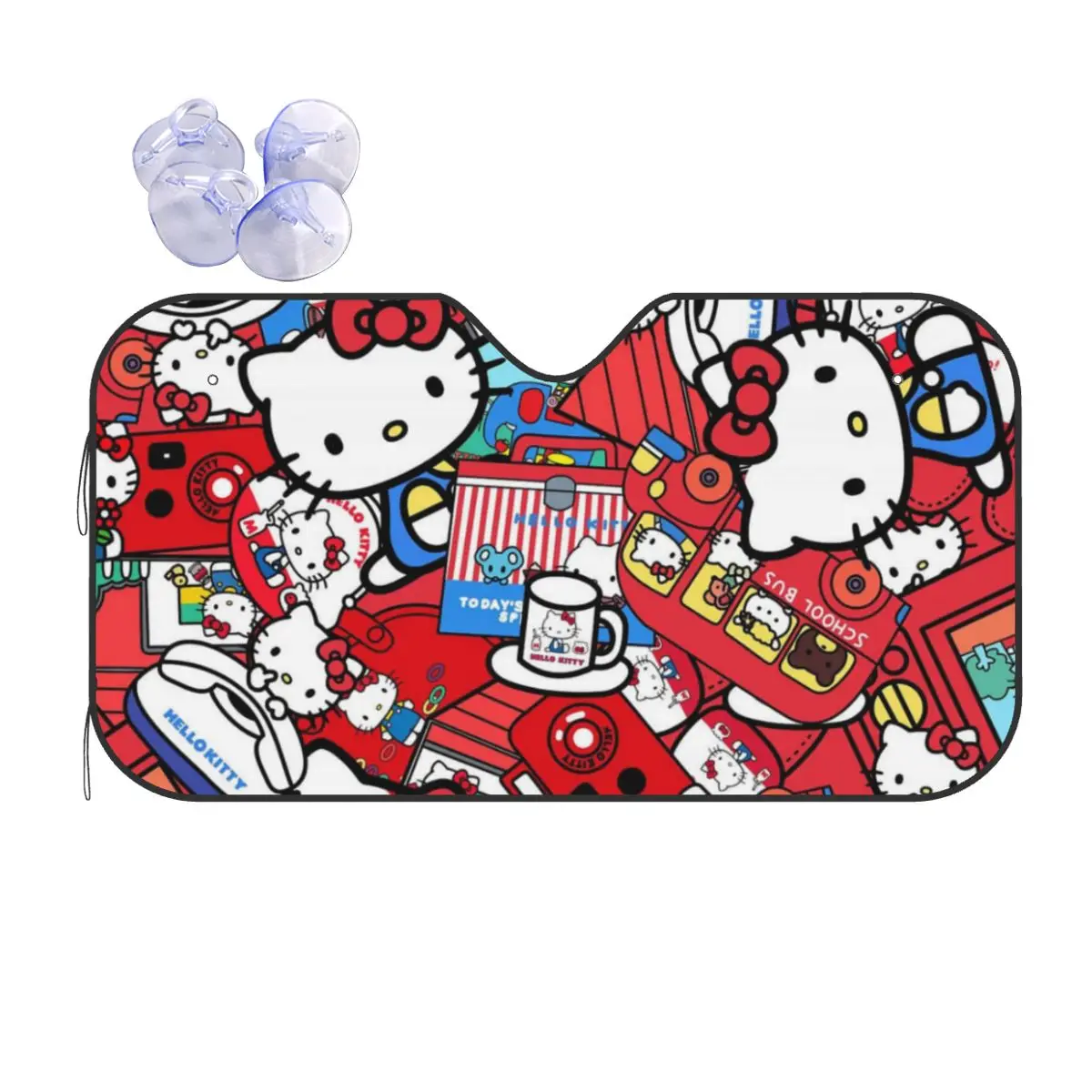 Custom Hello Kitty Front Windshield Sun Shade Folding Auto Sunshade for Car Truck SUV Visor Protector
Custom Hello Kitty Front Windshield Sun Shade Folding Auto Sunshade for Car Truck SUV Visor Protector