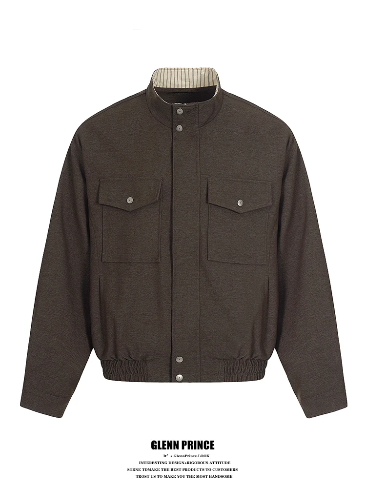 Loose Fit Men's Workwear Jaet GPstudio Barn Wind Retro Stripes Stand Collar Spring Faionable Outerwear American Sle Zip...
Loose Fit Men's Workwear Jaet GPstudio Barn Wind Retro Stripes Stand Collar Spring Faionable Outerwear American Sle Zip...