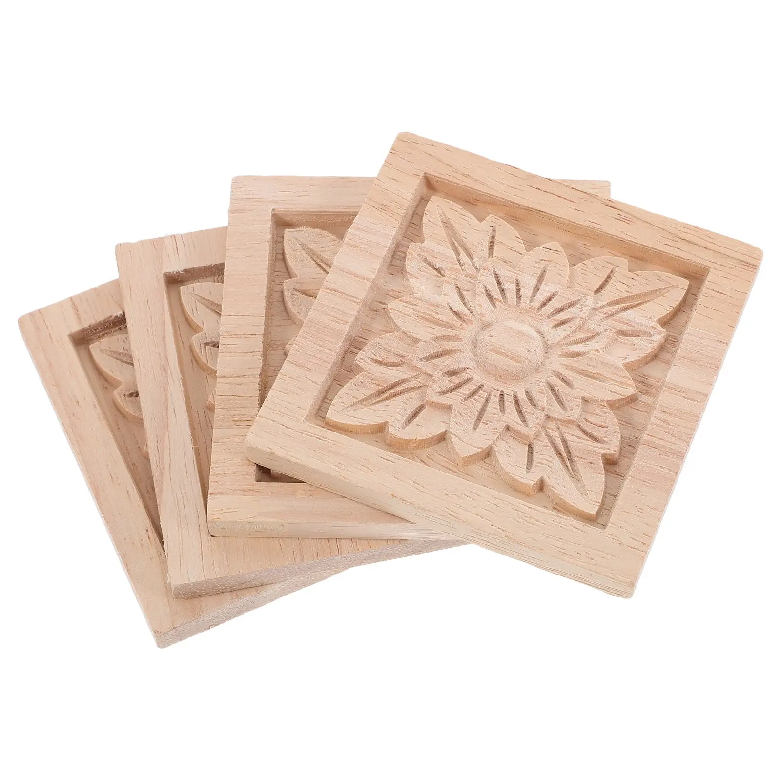 4 Pcs Furniture Engraved Decals Decorations Pine Wood Appliques Onlays Decorative
4 Pcs Furniture Engraved Decals Decorations Pine Wood Appliques Onlays Decorative