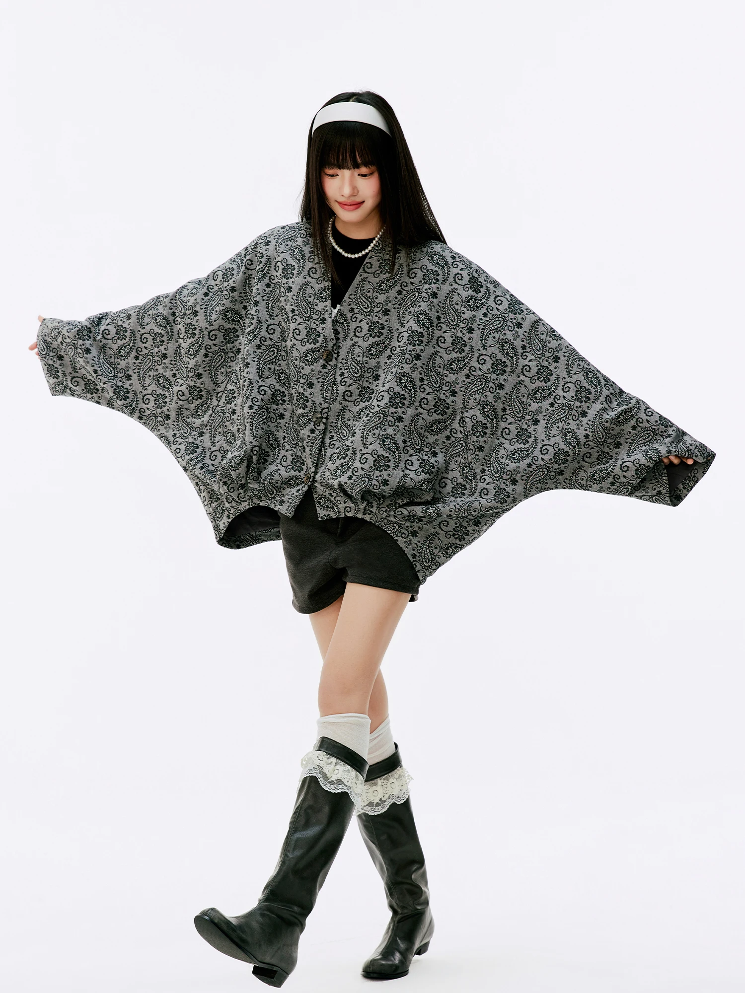 Burgenland Women's Collarl Jaet Emed Print Cowl Ne Long Sve Spring Autumn Batwing Sve ort Coat Korean Sle
Burgenland Women's Collarl Jaet Emed Print Cowl Ne Long Sve Spring Autumn Batwing Sve ort Coat Korean Sle