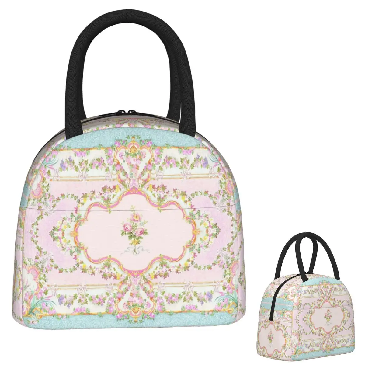 French Rococo Floral Watercolor Panel Insulated Lunch Bag for Women Kids Leakproof Food Boxes Thermal Lunch Box Tote
French Rococo Floral Watercolor Panel Insulated Lunch Bag for Women Kids Leakproof Food Boxes Thermal Lunch Box Tote