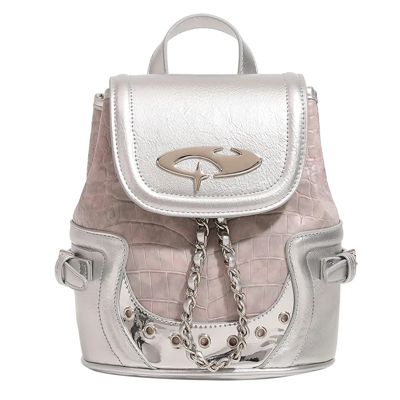 2025 New Niche Design Fog Pink Backpack Crocodile Pattern Small Backpack Autumn Winter New Style Trendy Design Outgoing Backpack
2025 New Niche Design Fog Pink Backpack Crocodile Pattern Small Backpack Autumn Winter New Style Trendy Design Outgoing Backpack