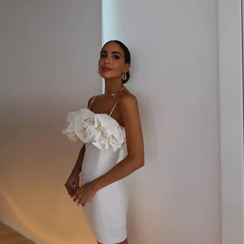 Casual Elegant Women Summer Dress Spaghetti Strap Handmade Ruffles Sexy Formal Short Party Gowns Evening Dresses Custom Made
Casual Elegant Women Summer Dress Spaghetti Strap Handmade Ruffles Sexy Formal Short Party Gowns Evening Dresses Custom Made
