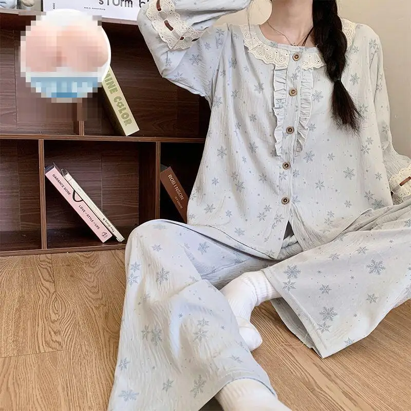 Fashionable and Fresh Women's Long Sleeved Long Pants Pajamas Spring New Cute and Sweet Girl Set Comfortable Student Home Clothe
Fashionable and Fresh Women's Long Sleeved Long Pants Pajamas Spring New Cute and Sweet Girl Set Comfortable Student Home Clothe